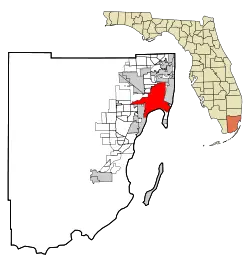 Location in Miami-Dade County and the state of Florida