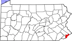 Location of City of Philadelphia
